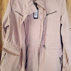 MAX JEANS KHAKI CARGO UTILITY JACKET (LIGHT PINK)